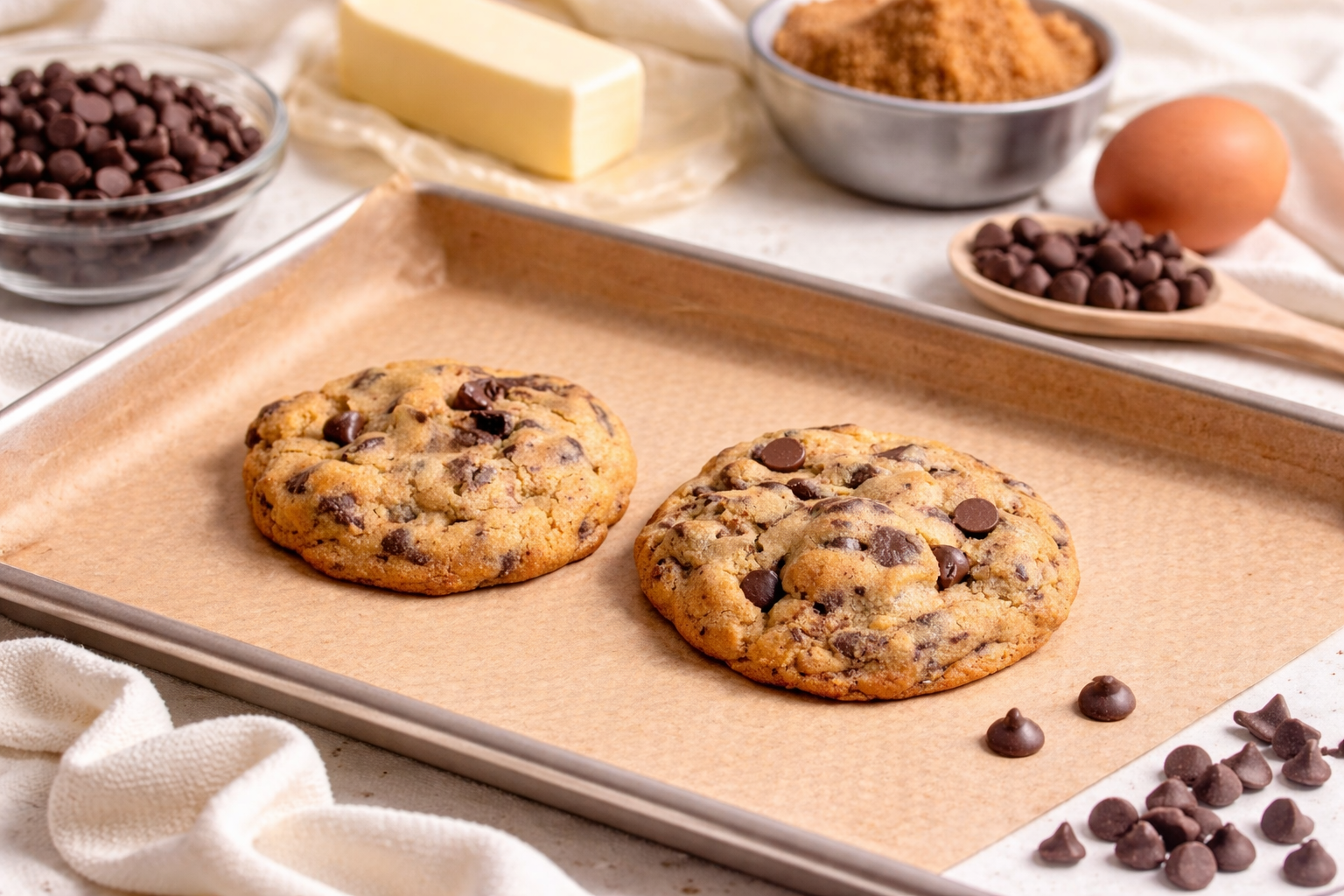 thick chocolate chip cookies